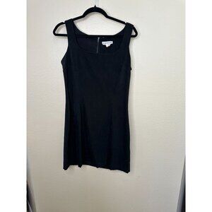 VTG Rampage womens Black Dress Large mini sleeveless polyester zipper round neck